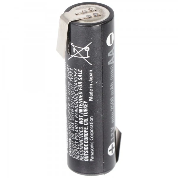 Panasonic Ready2use AA 2500mAh Akku Mignon AA NiMH Lötfahne Z-Form
