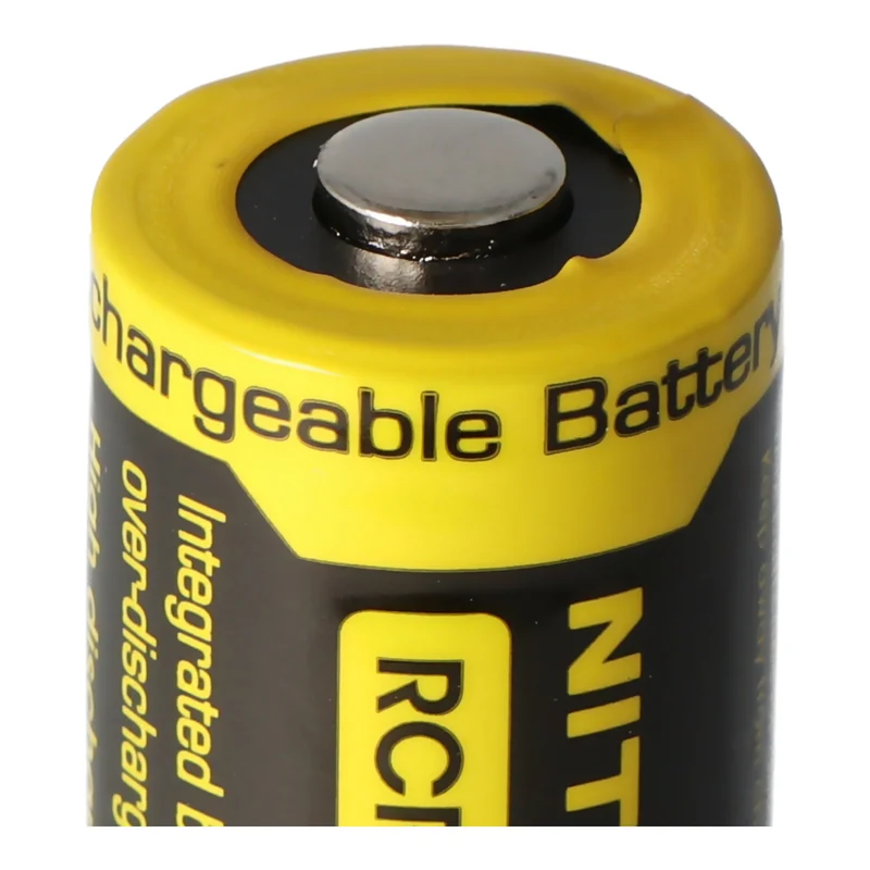 Nitecore CR123A NiteCore 16340 Li-Ion Akku 2/3A Zelle für Leuchten 3,7 Volt 650mAh