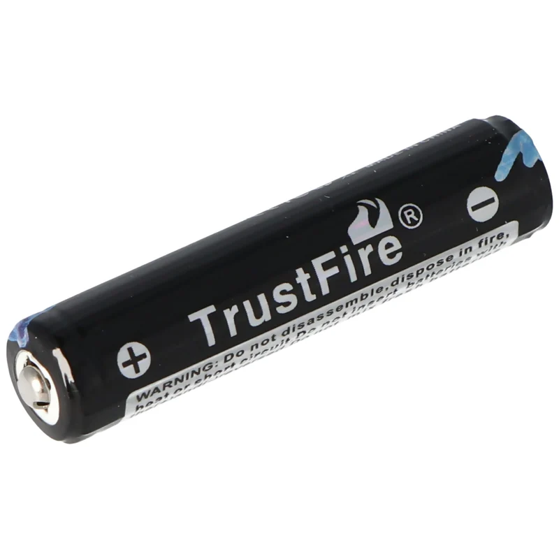 Trustfire 10440 300mAh 3,6V - 3,7V geschützte Li-Ion-Zelle Flame, mit Kopf 46,22x10,17mm