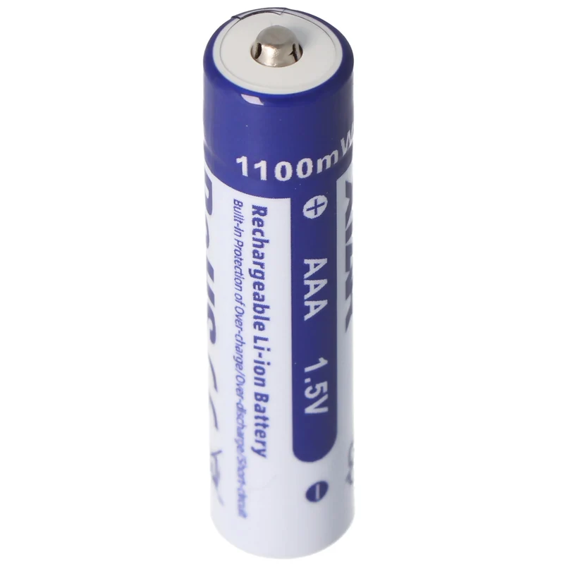4x AAA 1,5V 1100mWh typisch 700mAh Lithium Ionen Akku wiederaufladbar nur mit speziellem Ladegerät