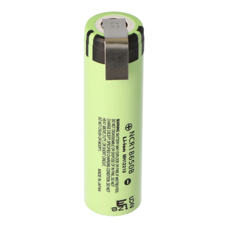 Panasonic NCR18650B 3,6V - 3,7V 3400mAh Li-Ion Akku 18,2x65,25 mit Lötfahne Z