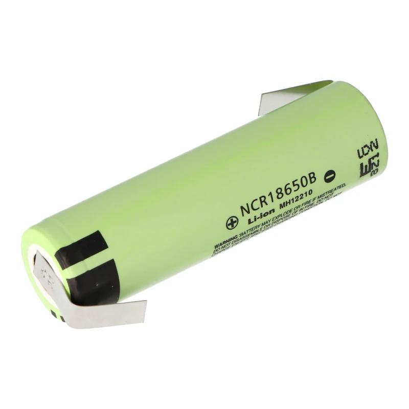 Panasonic NCR18650B 3,6V - 3,7V 3400mAh Li-Ion Akku 18,2x65,25 mit Lötfahne Z