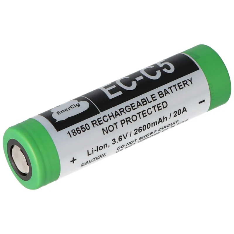 Enercig EC-C5 2600mAh 3,6 Volt bis 3,7V US18650VTC5 ohne Schutzschaltung