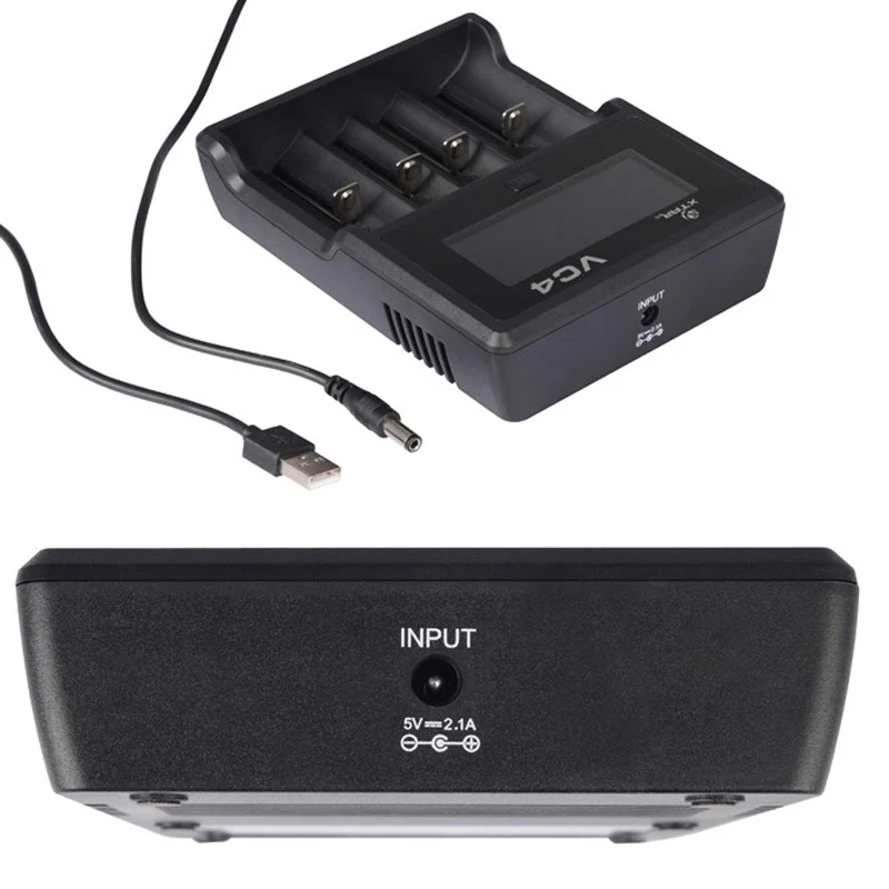AccuCell CR123 A Li-Ion Akku mit 3,7 Volt, 760mAh 2 Stück und LCD-Schnell-Ladegerät