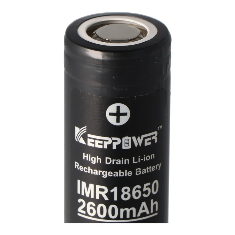 Keeppower IMR18650 Plus 2600mAh 3,7V (US18650VTC5A) 2600mAh (Flat Top) inkl. Akkuschutzbox