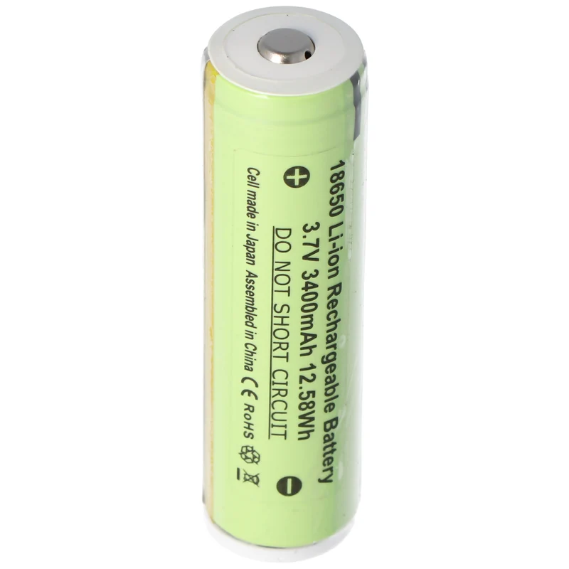 Panasonic 3400mAh Akku für 3.7V 18650ICR für Steel 10W wiederaufladbare LED-Taschenlampe