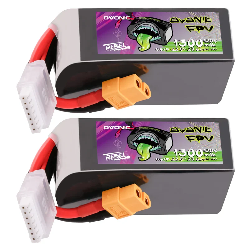 Ovonic Rebel 2.0 6S 1300mAh 120C 22,8 V XT60 LiHV (2 Stück)