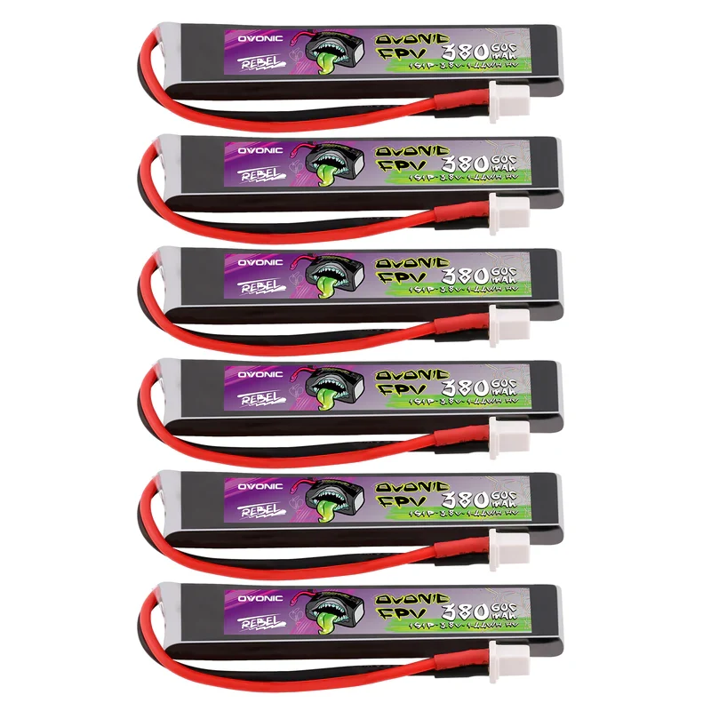 OVONIC Rebel 2.0 1S 380mAh 3,8V 60C LiHV BT2.0 (6 Stück)