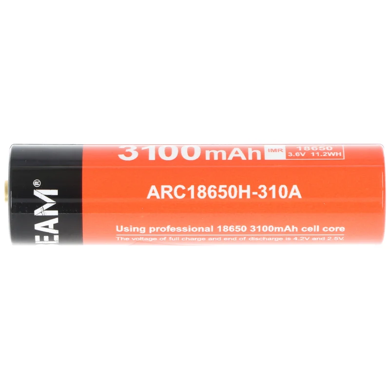 AceBeam 18650 Li-Ion Akku 3,7V 3100mAh mit Schutzschaltung