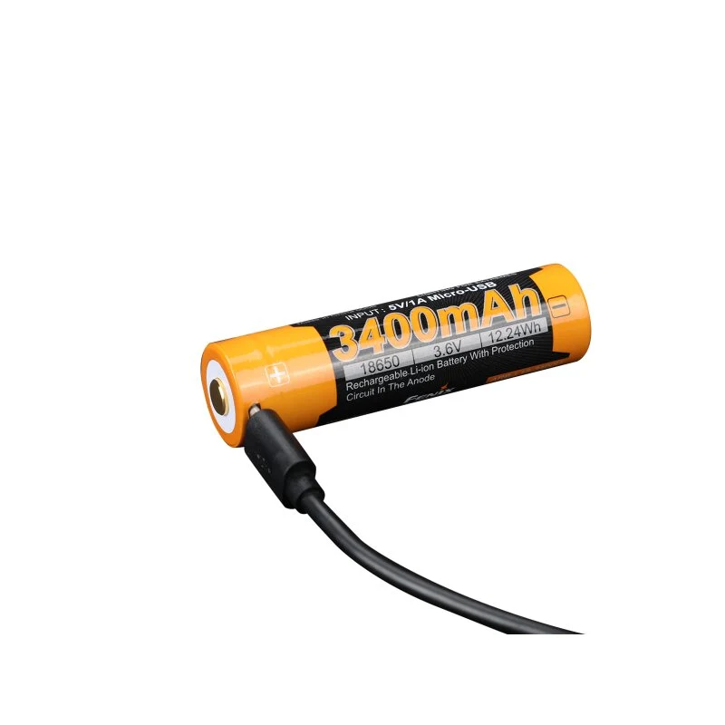 Fenix ARB-L18-3400U 18650 Li-Ion Akku geschützt 3,7V 3400mAh mit USB