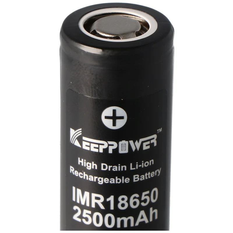 KeepPower IMR18650 3,7V 2500mAh Hochstromzelle Li-Ion Akku