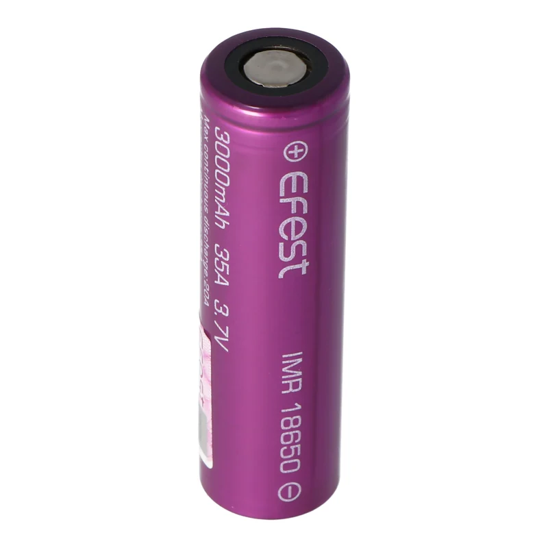Efest Purple IMR 18650 3000mAh 3,6V - 3,7V 3000mAh (Flat Top) inkl. Akkuschutzbox