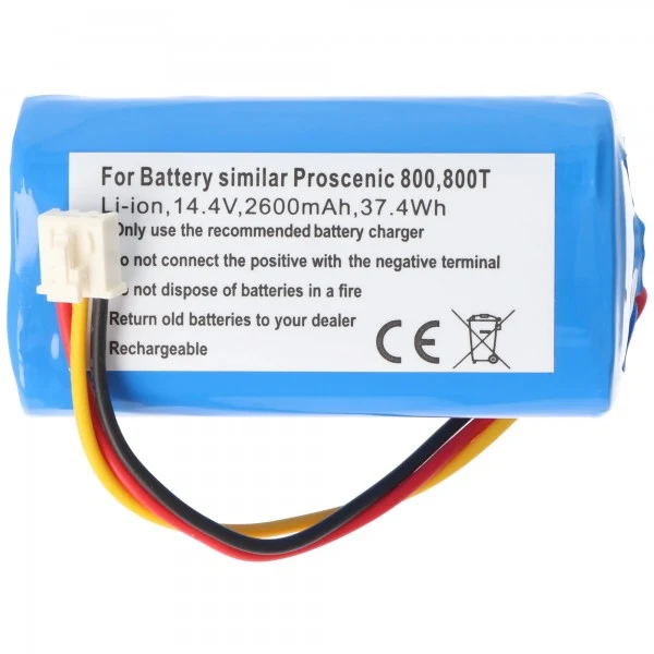 AccuCell Akku für Proscenic 800T Li-ion 820T, 830T, 820S nur mit dem weißen Stecker