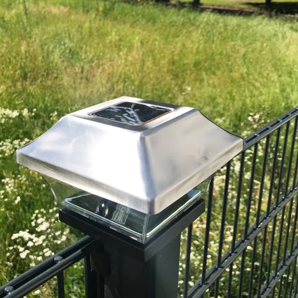 EZ Solar Zaunpfostenleuchte Solar LED Leuchte für Zaunpfähle