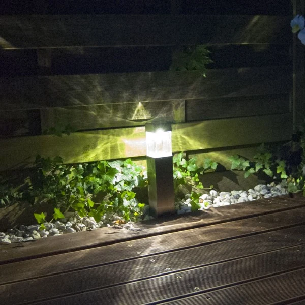 EZ Solar 4er Set LED Solar-Wegeleuchte GL004NP4EZ, rostfreier Edelstahl