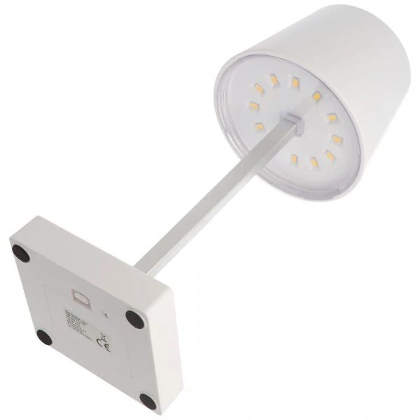 AccuCell LED-Tischleuchte weiß mit Touchfunktion warm weiß mit 3x AAA Micro LR03 Batterien