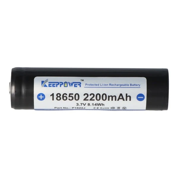 Keeppower 18650 2200mAh 3,7V Li-Ion Akku geschützt
