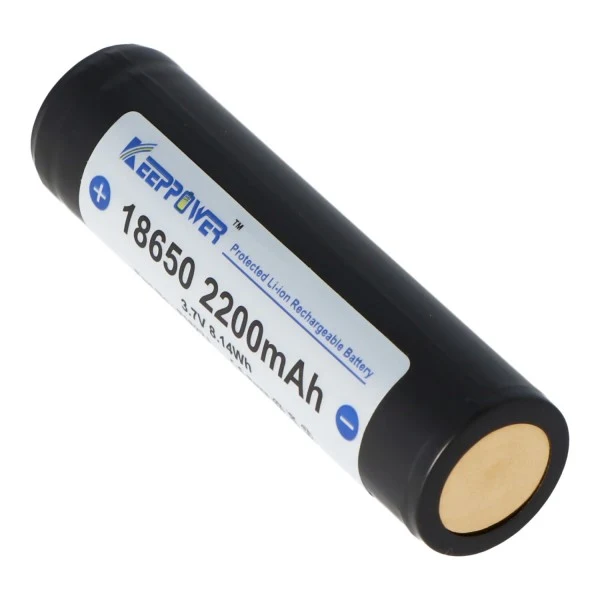 Keeppower 18650 2200mAh 3,7V Li-Ion Akku geschützt