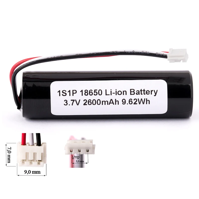 Keeppower 18650 2600mAh Li-Ion Akku 1S1P BMS-Schutz 26J Kabel und Stecker