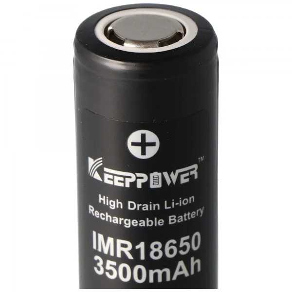 Keeppower IMR18650 3500mAh, 3,6V - 3,7V Li-Ion Akku Flat Top