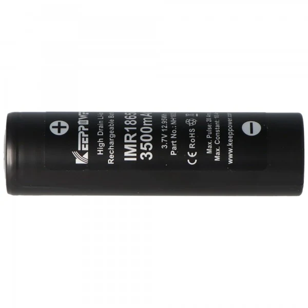 Keeppower IMR18650 3500mAh, 3,6V - 3,7V Li-Ion Akku Flat Top