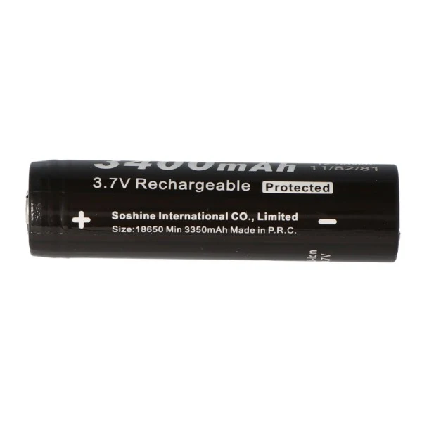Soshine 18650 3400mAh 3,6V-3,7V Li-Ion Akku PCB geschützt Panasonic Zelle