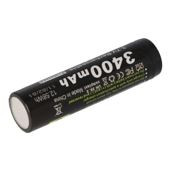 Soshine 18650 3400mAh 3,6V-3,7V Li-Ion Akku PCB geschützt Panasonic Zelle