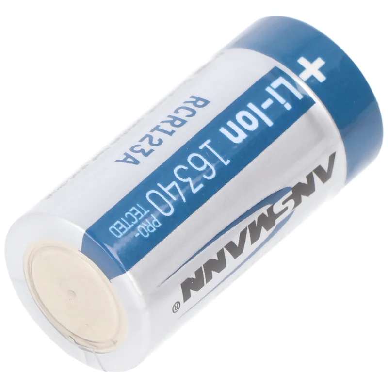 Ansmann Li-ion Akku CR123A, 16340, 3,6V bis 3,7V, 850mAh Schutzbeschaltung