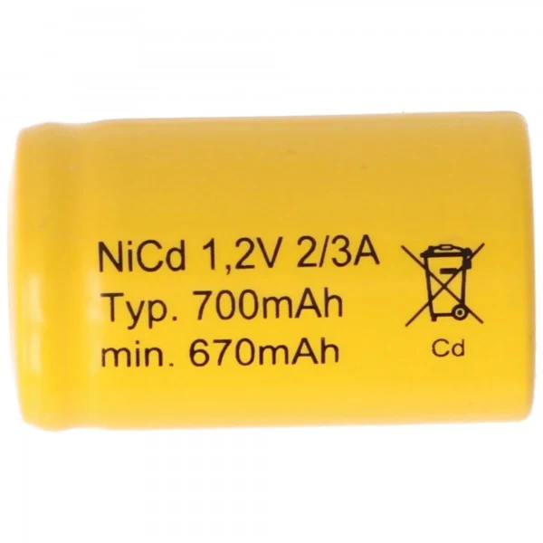 Accuell KR-600AE 1.2V 700mAh NiCd Akku 2/3A