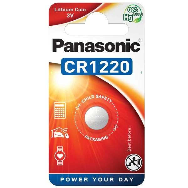 Panasonic CR1220 3V 35mAh Lithium Batterie für blueCompact Winkhaus Schließmechanismuss