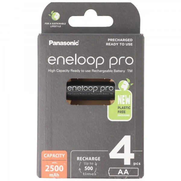 Panasonic Eneloop Pro BK-3HCDE/4BE 2500mAh NiMH Akku (4er-Pack)