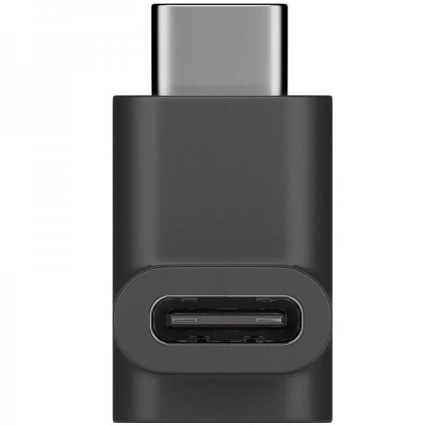 AccuCell Adapter USB-C auf USB-C 90 Grad Winkel, schwarz USB-C-Buchse abgewinkelt auf USB-C-Stecker