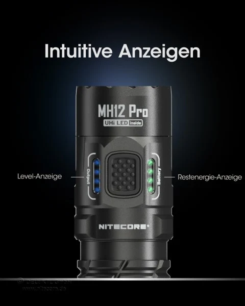 Nitecore MH12 Pro LED-Taschenlampe 5300mAh Li-ion 3300 Lumen UHi 40 LED 505m Leuchtweite