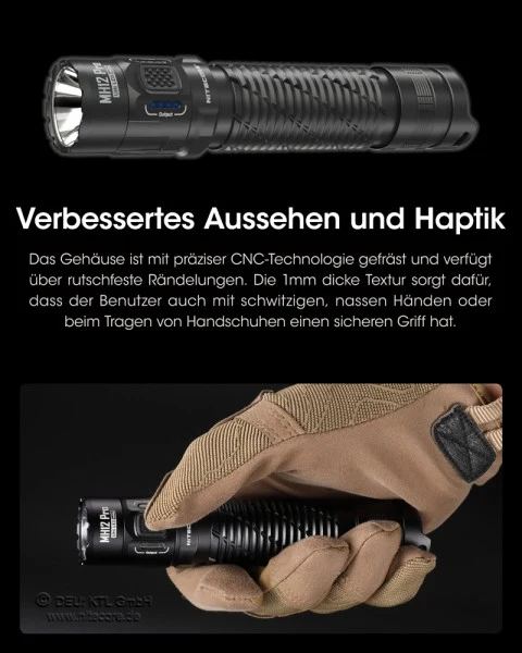 Nitecore MH12 Pro LED-Taschenlampe 5300mAh Li-ion 3300 Lumen UHi 40 LED 505m Leuchtweite