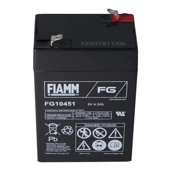 Fiamm FG10451 Blei Akku 6V 4,5Ah 3FM4.5 für Leoch DJW6-4.0