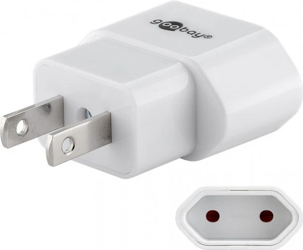 Goobay Netzadapter US/Japan - Eurostecker (Typ C, CEE 7/16) > US-/Japan-Stecker (Typ A, NEMA 1-15, 2-polig)