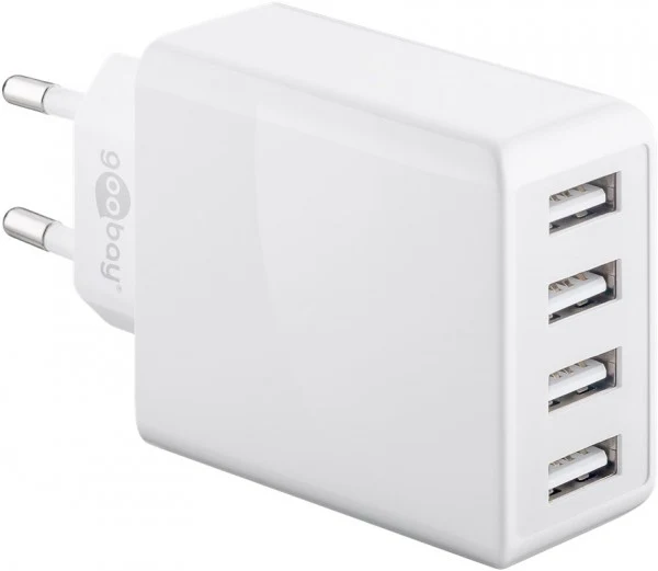 Goobay 4-fach USB-Ladegerät 30W bis zu 4 Geräte gleichzeitig laden