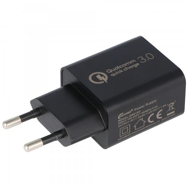Qualcomm Quickcharge USB-Netzteil QC3.0 5V 3A, 9V 2A und 12V 1,5A DBS15Q Quick Charge 18W