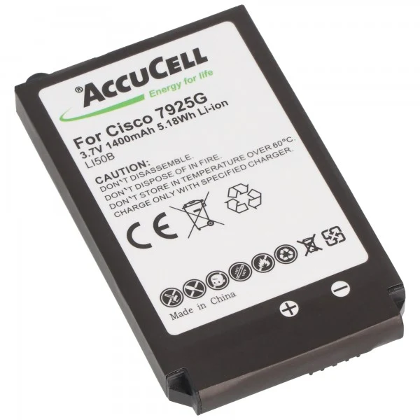 AccuCell Nachbau Akku passend für den Cisco 7925G Akku 7725, 74-5469-01, U8ZBAE12