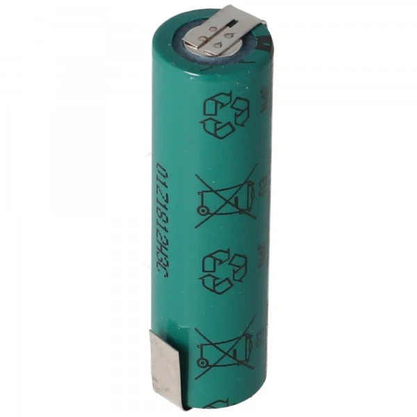 Panasonic Sanyo FDK Flat Top NiMH Mignon AA Akku 1,2V 1650mAh Lötfahne Z-FORM