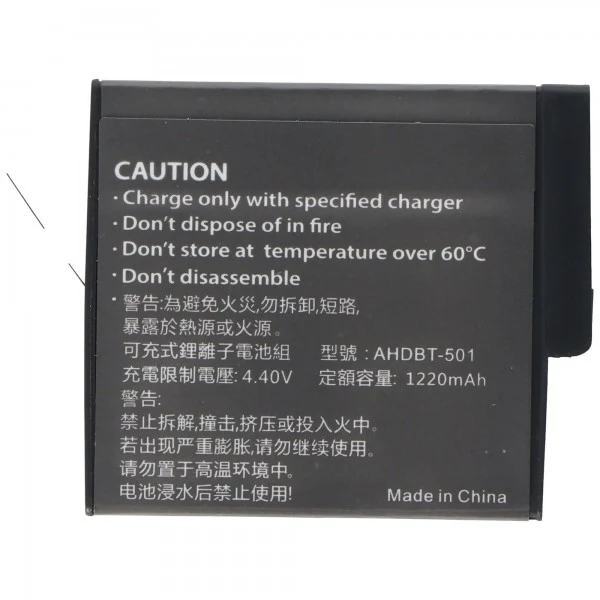 AccuCell Akku passend für den GoPro Hero 5 Akku AABAT-001 Li-Ion 3,85 Volt