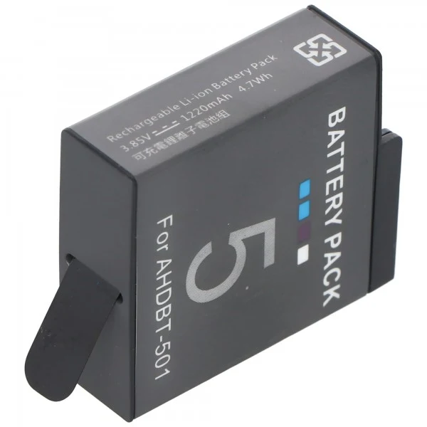 AccuCell Akku passend für den GoPro Hero 5 Akku AABAT-001 Li-Ion 3,85 Volt