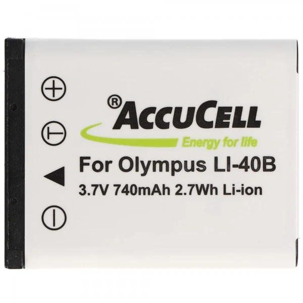 AccuCell Akku passend für Kodak M873, Akku passend für Leica Sofort Kamera, Akkutyp BP-DC17
