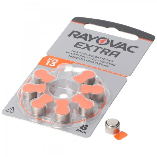 Rayovac HA13 PR48 Hörgeräte Batterien Extra Advanced 8er Sparpack 6 + 2 Gratis 5000252100973, Lieferung besteht aus 8 Stück Batterien