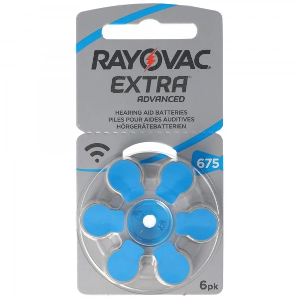 Rayovac Hörgerätebatterie H675MF Nr. 675 PR44 Extra Advanced, 630mAh 6 Stück im Blister