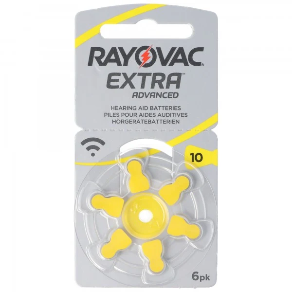 Rayovac Hörgerätebatterie H10MF Nr. 10 PR70 Extra Advanced, 105mAh 6 Stück im Blister