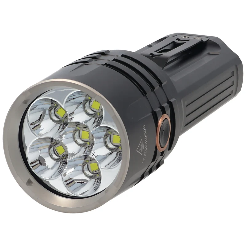 Fenix LR35R LED Taschenlampe max. 10000 Lumen Helligkeit, inklusive 2 x 21700 Li-Ion Akkus mit besonders hoher Leistung