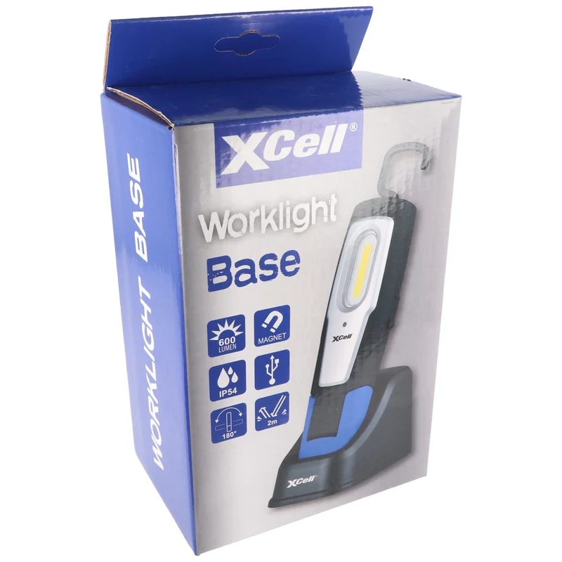 Superhelles LED-Arbeitslicht mit zwei Leuchtstufen inklusive Ladeschale.Worklight mit Magneten