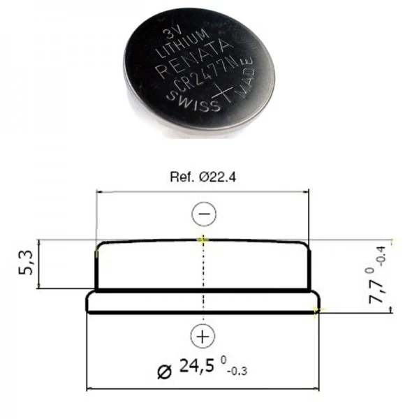 Renata CR2477N Lithium Batterie mit 950mAh