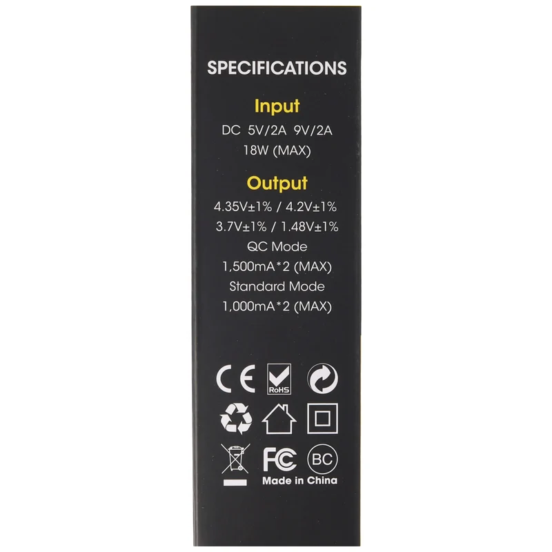 Nitecore UM2 USB-Ladegerät QC 2.0 Li-Ion Akkus, bis zu 78mm Akkus